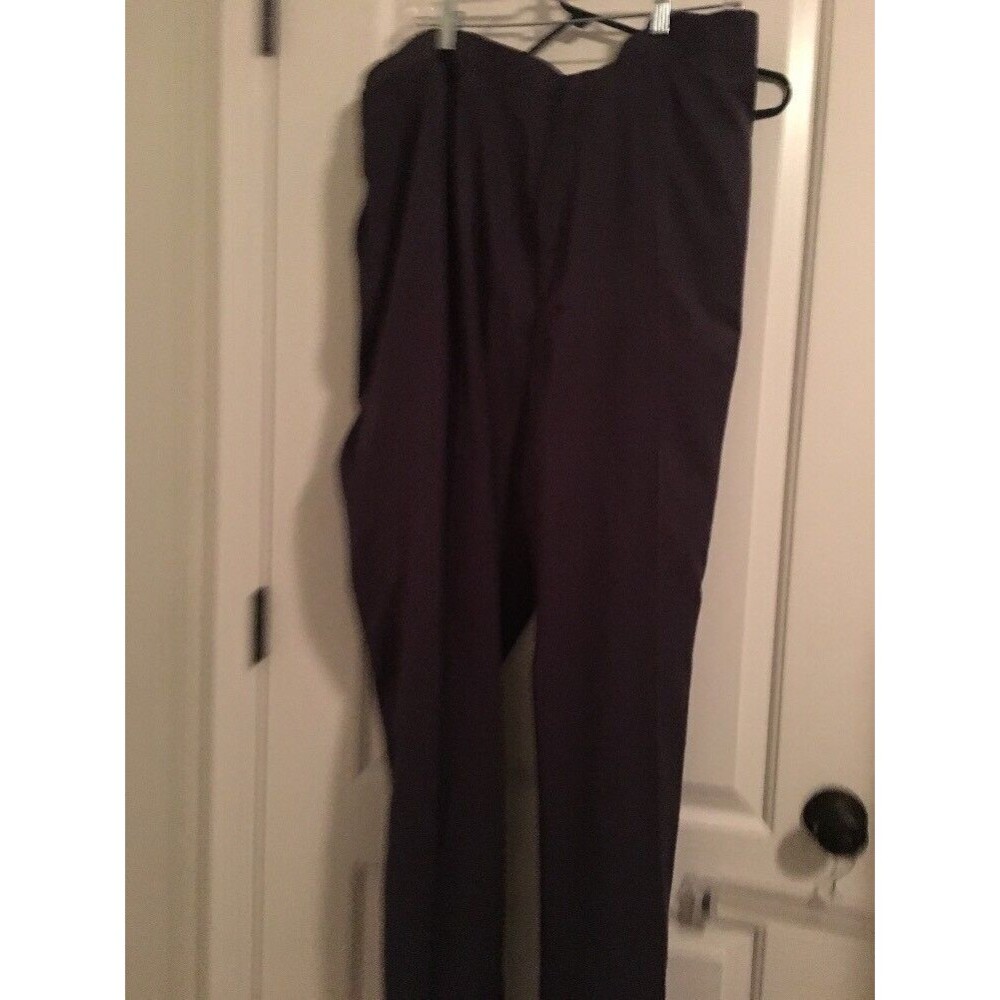 Kings Court Men's Big & Tall Flat Front Dress Pants Teflon Size 54x31 Gray